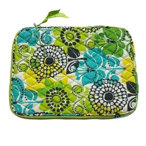 Vera Bradley Floral “Limes Up” Quilted Tablet Sleeve 8x10”